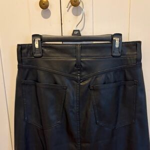 GAP Black A-Line faux leather Skirt